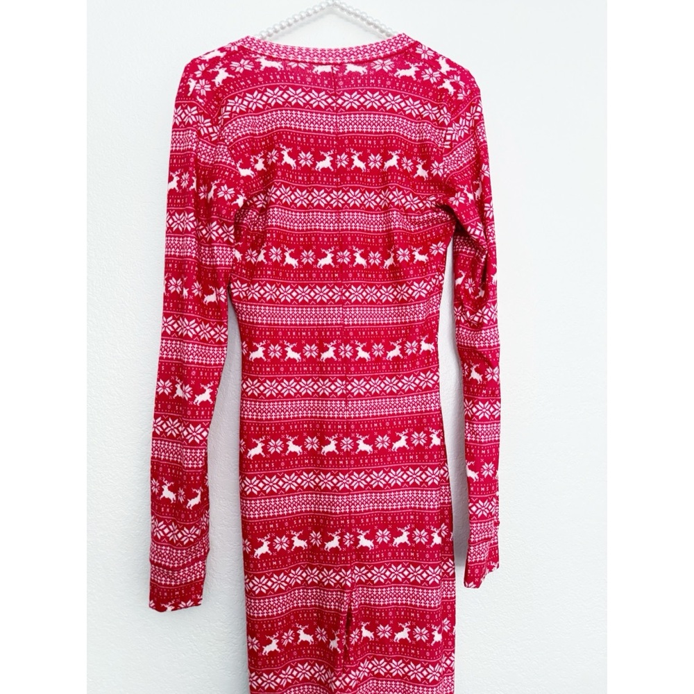 SKIMS Logo Plush Pointelle Henley Pajama Jumpsuit | Sz L - Picture 3 of 5